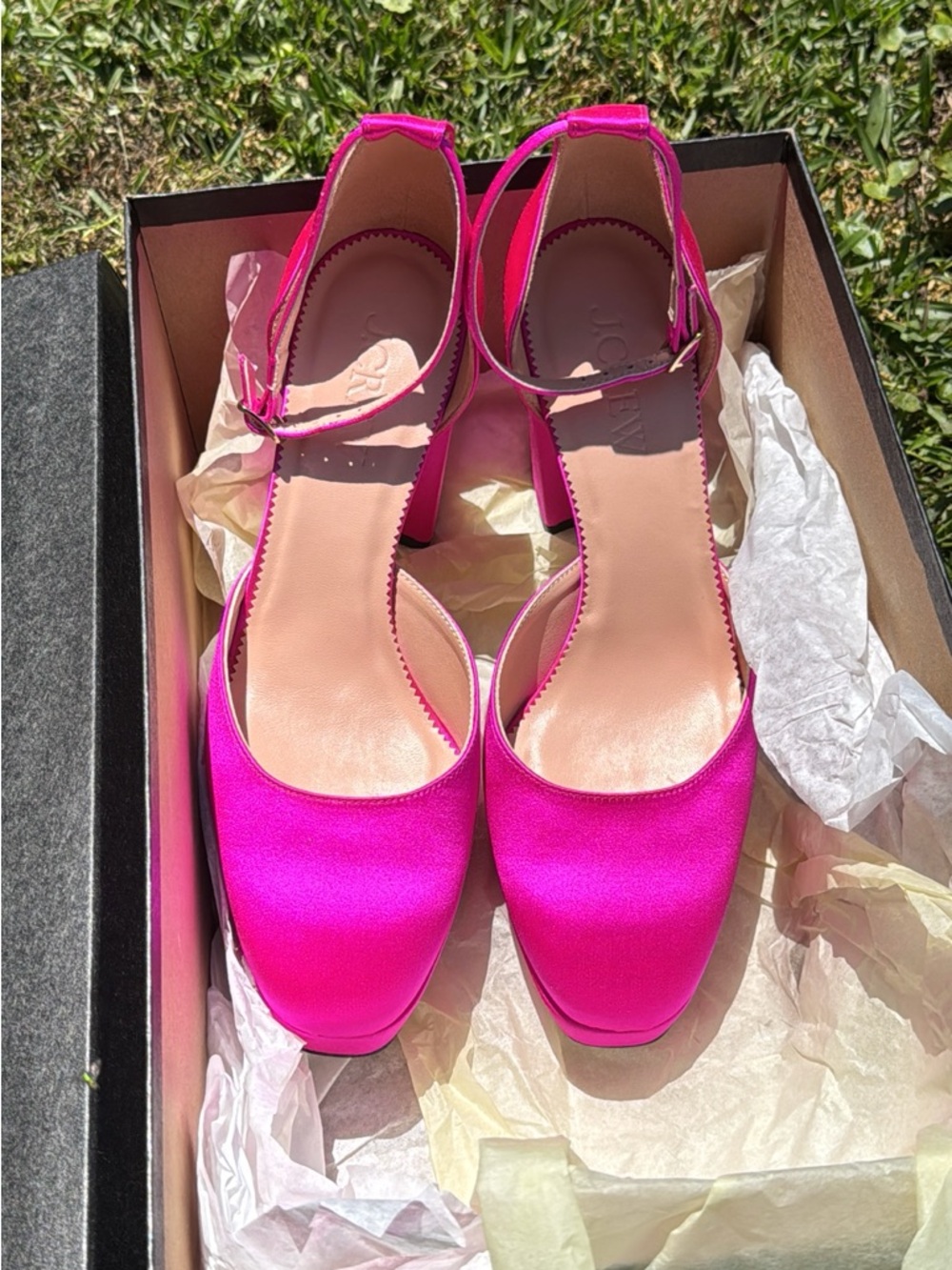 J.Crew Maisie Platform Heels Made-in-Italy Collection in Fuchsia Color Size 9
